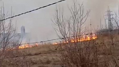 Масштабный пожар в Копейске попал в объектив камеры