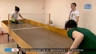 Теннис для слепых в сюжете «Чемпионат России по ShowDown»