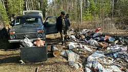 В Челябинской области ликвидировали стихийные свалки на озере Большой Еланчик