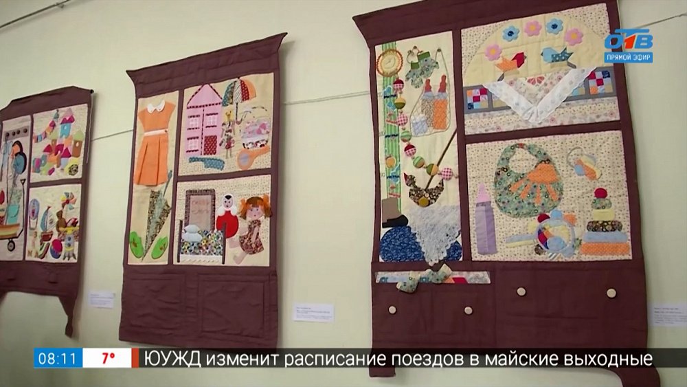 Лоскутная выставка в сюжете «Выставка «Мир детства»