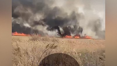 В Копейске вспыхнул природный пожар