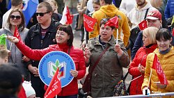 В Челябинске прошел первомайский митинг-концерт