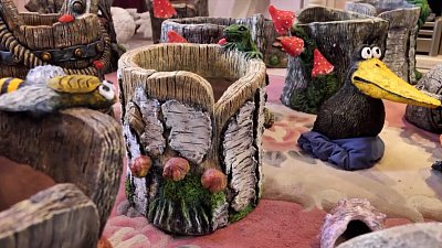 Садовые украшения в сюжете «Вазоны из бетона»