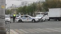 В Челябинске автомобиль протаранил патрульную машину