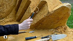 В челябинском парке создают скульптуры из песка