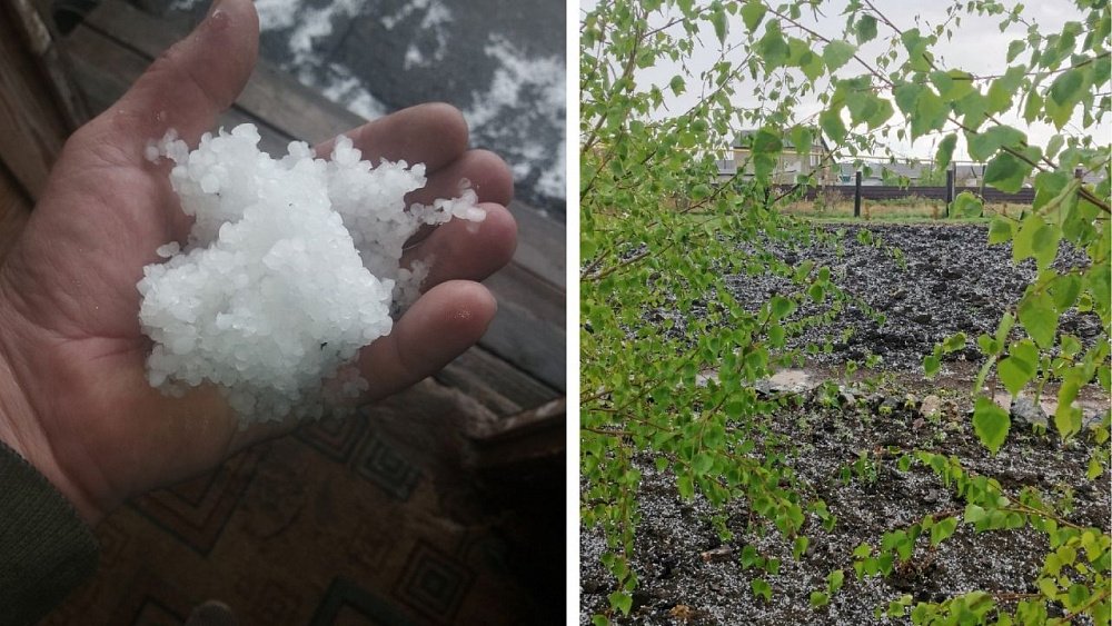 В Челябинской области прошли пыльная буря и град