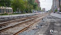 Как в Челябинске ремонтируют трамвайные пути на улице Цвиллинга