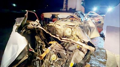 Видео последствий серьезного ДТП на трассе М-5 в Челябинской области