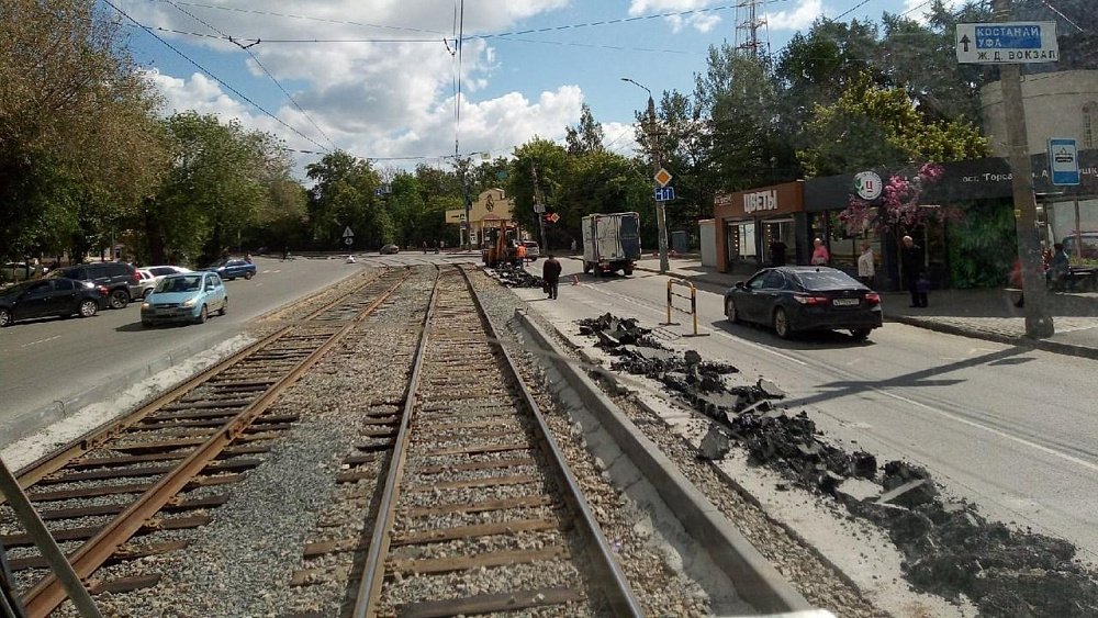 Трамвайную остановку у горсада Пушкина временно отменили в Челябинске