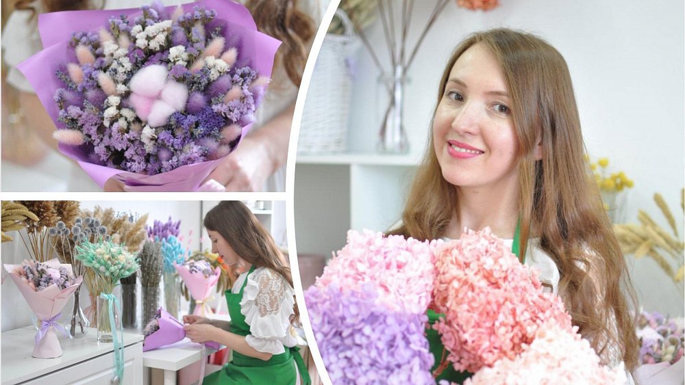 Челябинка открыла мастерскую флористики на деньги по соцконтракту