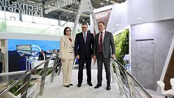 На «Иннопроме» показали макет вантового велопешеходного моста для Челябинска