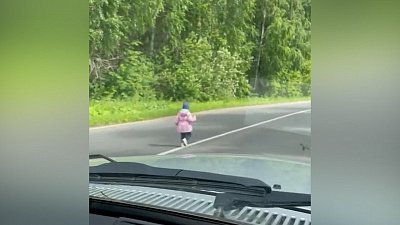 В Снежинске ребенок без присмотра разгуливал по проезжей части