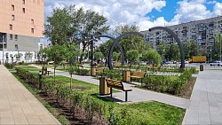 В Челябинске сквер оборудовали системами видеонаблюдения и бесплатным интернетом