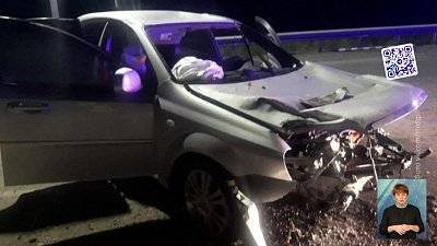 На трассе столкнулись три грузовика