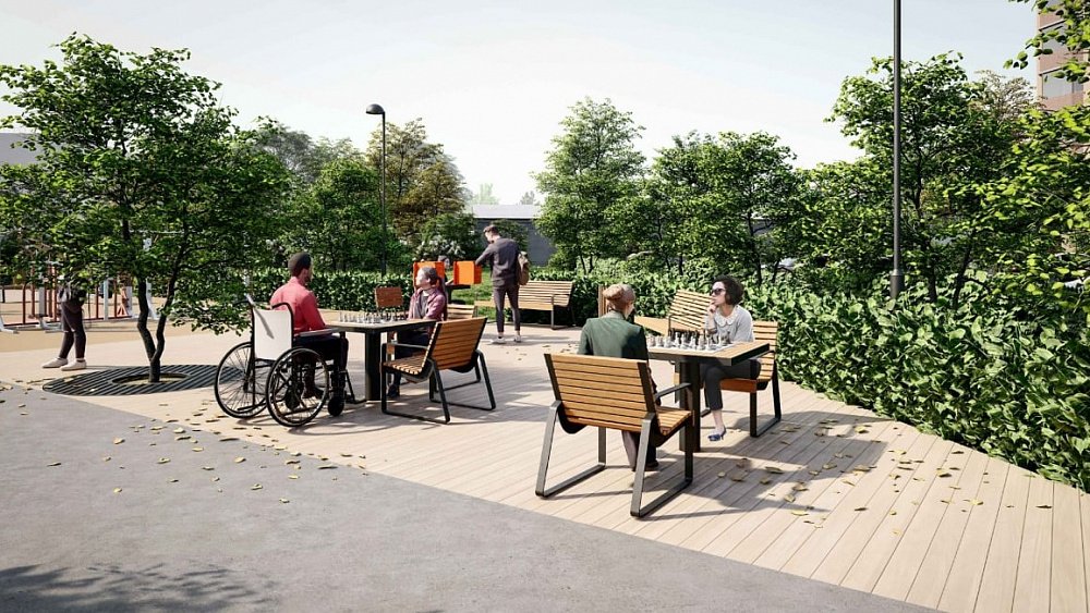 На благоустройство инклюзивного сквера в Челябинске направят еще 14,5 млн рублей