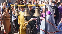 В храме Александра Невского на Алом поле освятили кресты и купола