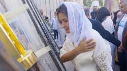 В храме Александра Невского на Алом поле освятили кресты и купола