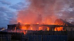 В Кунашаке в ночном пожаре сгорел дом для сирот