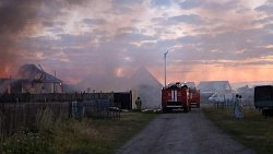 В Кунашаке в ночном пожаре сгорел дом для сирот