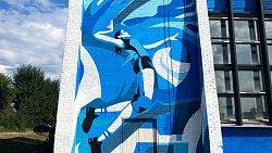 Здание женского волейбольного клуба в Челябинске украсили граффити