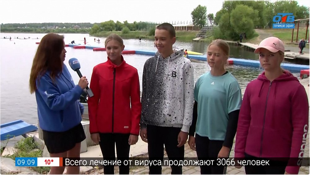 Тренировка на байдарках в Прямом включении