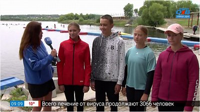 Тренировка на байдарках в Прямом включении