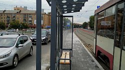 В Челябинске появились новые трамвайные платформы и остановки на улице Каслинской