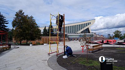 Сквер у «Юности» в Челябинске: основные работы завершат ко Дню города