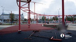 Сквер у «Юности» в Челябинске: основные работы завершат ко Дню города