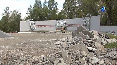 Продолжается реставрация мемориала в машгородке