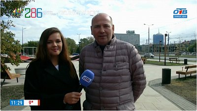 Благоустройство площадки у «Юности» в Прямом включении