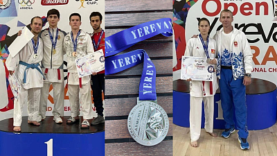 Южноуральские каратисты завоевали серебряные медали на международном турнире в Армении