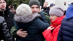 В Сосновском районе в пятый раз провожали в армию мобилизованных резервистов