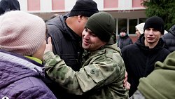 В Сосновском районе в пятый раз провожали в армию мобилизованных резервистов