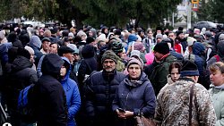 В Сосновском районе в пятый раз провожали в армию мобилизованных резервистов