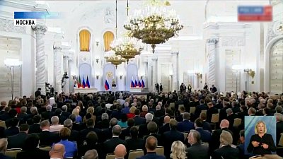 Президент выступил с обращением в Кремле