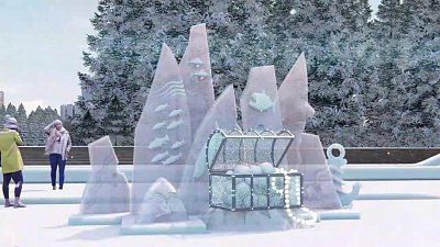 Мэрия Челябинска показала проект ледового городка на площади Революции предстоящей зимой