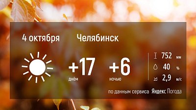 В Челябинской области будет солнечный и теплый день