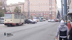 Из-за ДТП в центре Челябинска остановилось движение трамваев