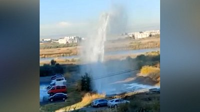 Коммунальный фонтан в Чурилово попал на видео