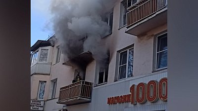 В Аше пожар охватил многоэтажный дом