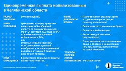 В Челябинске открыли прием заявлений на выплату мобилизованным 50 тыс. рублей