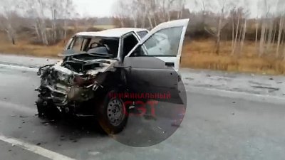 Последствия смертельной аварии под Троицком попали на видео