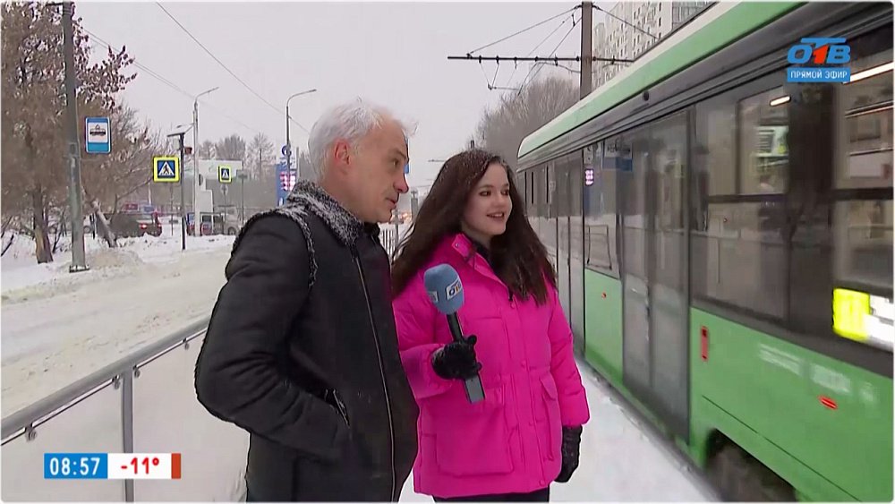 Ремонт трамвайных путей в Ленинском районе в прямом включении