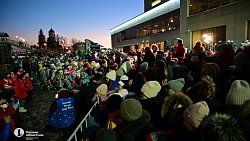 На Южном Урале встретили поезд Деда Мороза