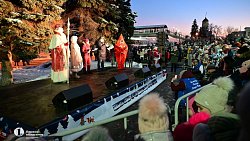 На Южном Урале встретили поезд Деда Мороза