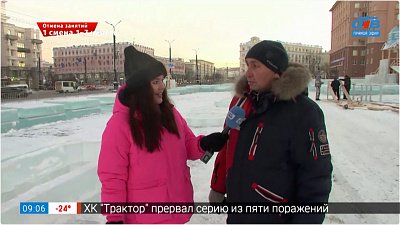 Строительство Ледового городка — в «Прямом включении»