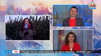 Открытие ёлочного базара в Центральном районе Челябинска в прямом включении