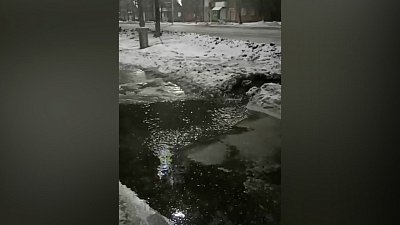 Коммунальная авария в Копейске попала на видео