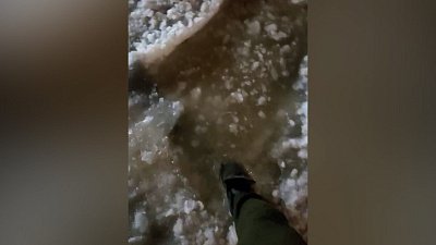 Коммунальную аварию в Озерске сняли на видео